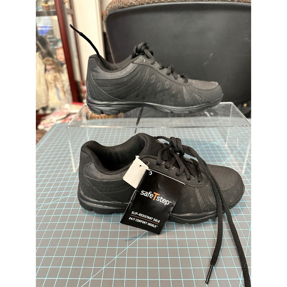 Safe T Step SafeTstep Women's Camina Slip-Resistant Runner Lace-Up Shoes SZ 6